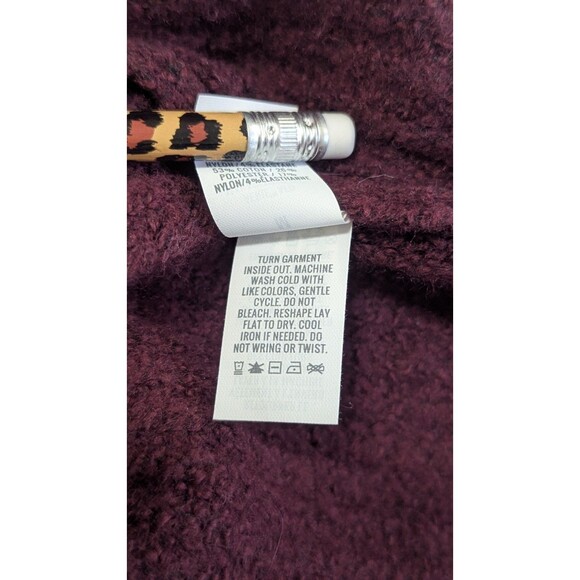 Aerie Purple Plum Sweater Dress Women's Size Med Knit Cozy Twist V Back - Picture 6 of 8